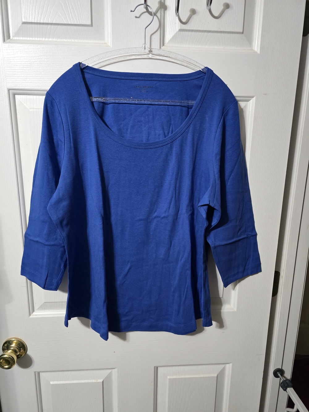 Lane Bryant Royal Blue Scoop Neck Long Sleeve Tee